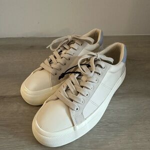 Zara Cream and White Women's Sneakers